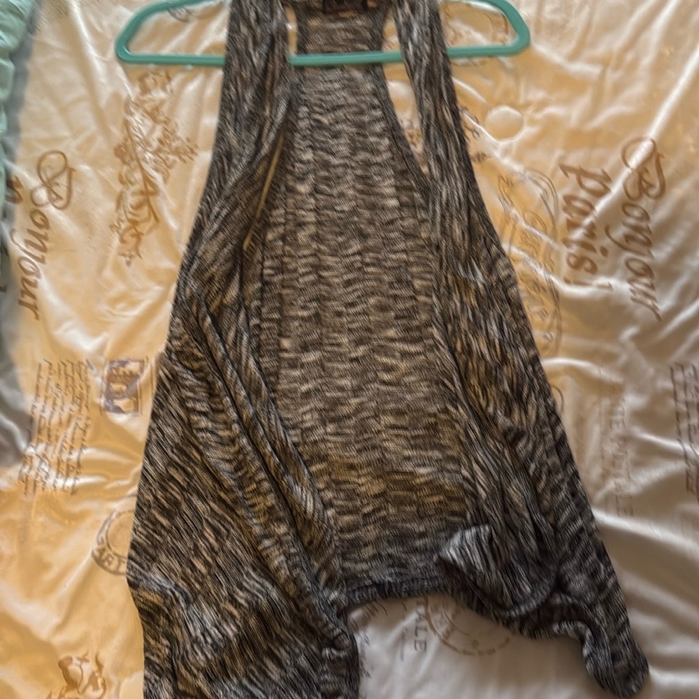 Dark grey vest cardigan size medium